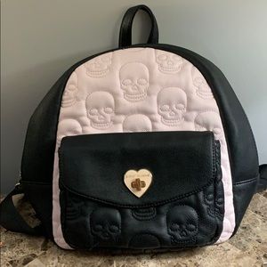 EUC!  BETSEY JOHNSON Skull Backpack